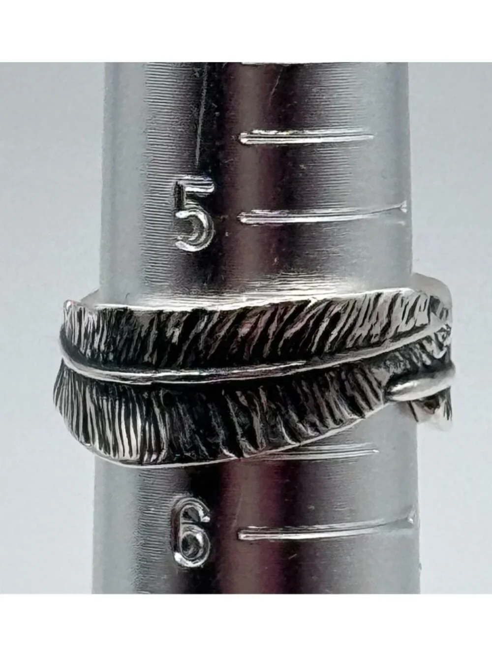James Avery Birds of a Feather 925 Ring Band Size 5.5 Oxidized Detail